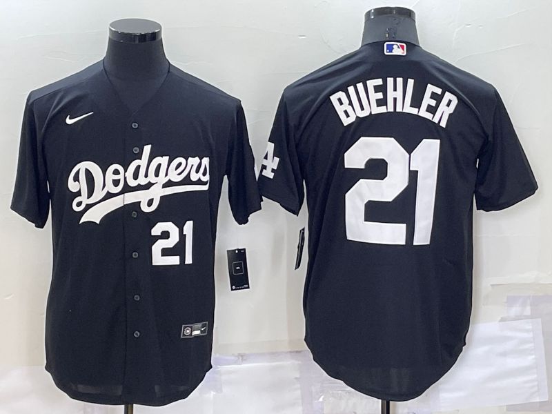 Men Los Angeles Dodgers #21 Buehler Black Inversion Nike 2022 MLB Jerseys->los angeles dodgers->MLB Jersey